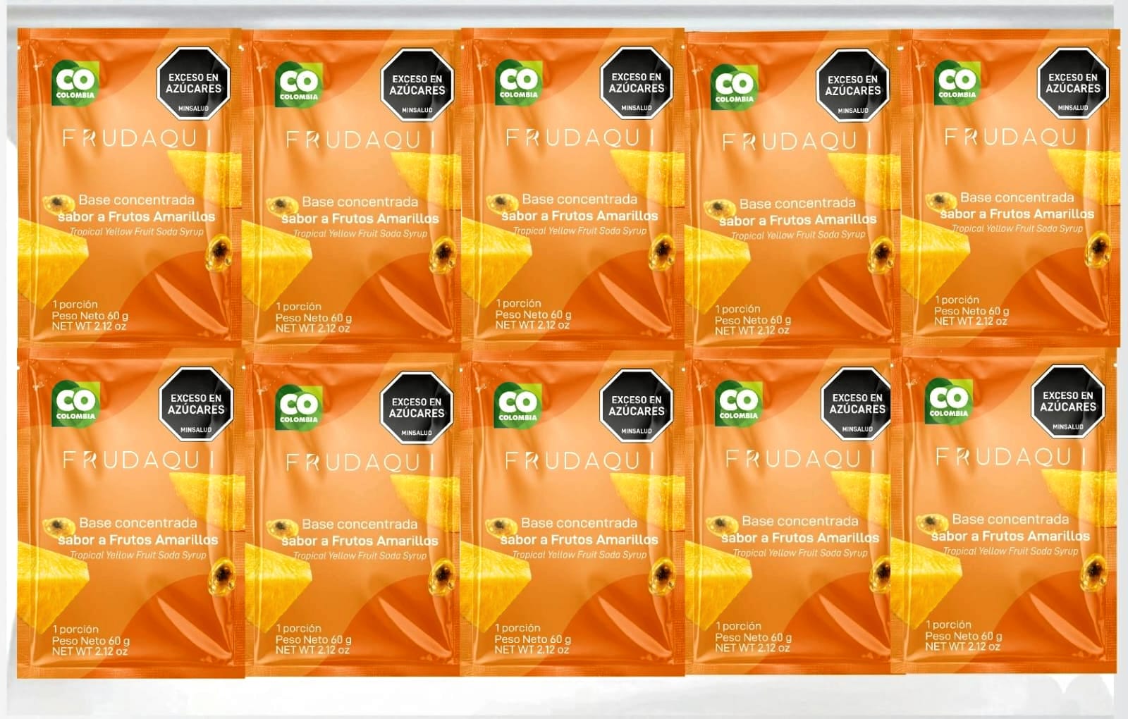 BASE CONCENTRADA DE FRUTAS 60g X 30 UDS FRUTOS AMARILLOS